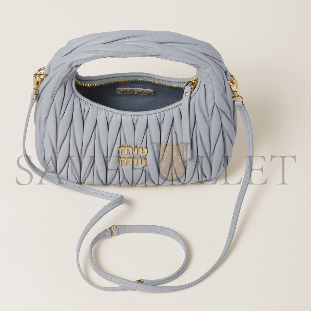 M1v M1v wander matelassÉ nappa leather hobo bag 5bc125 (20*17*6cm)